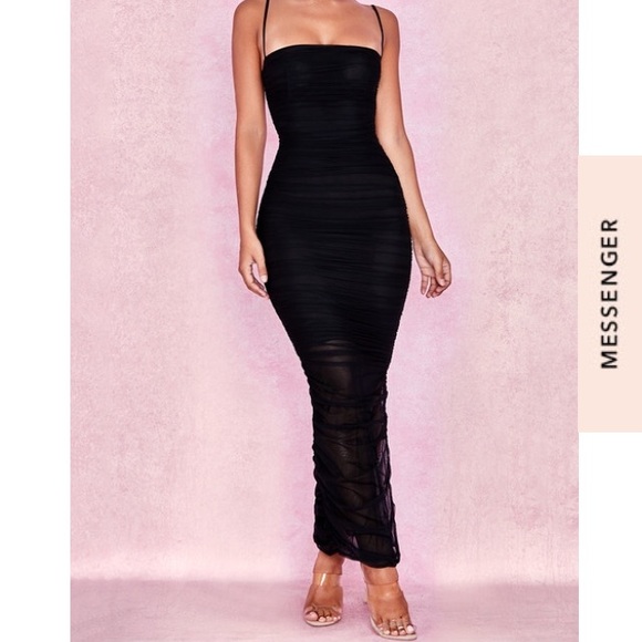House of CB Dresses & Skirts - Fornarina black organza mesh maxi dress